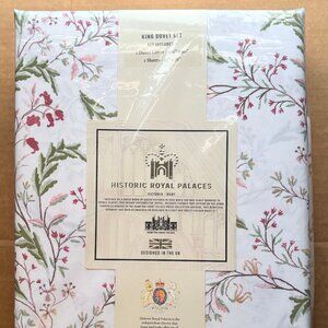 NEW Historic Royal Palaces VICTORIA Ruby KING Cotton Duvet Set - 104" X 90"